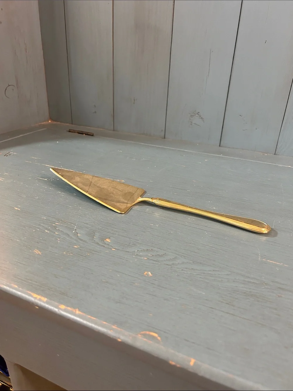 Vintage Clarendon Gold Plated Cake Server - Elegant & Classic